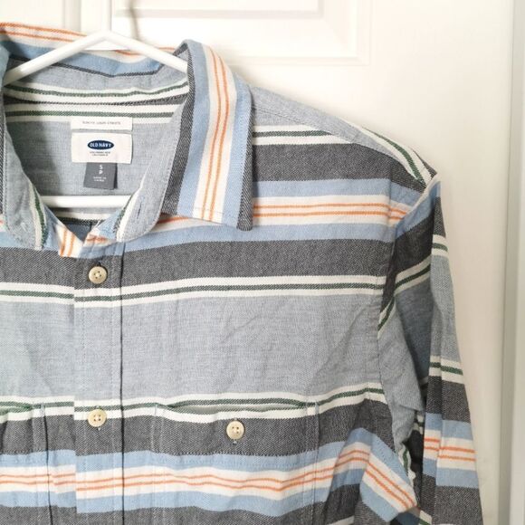 2/$30 Old Navy Men's striped button down shirt - Picture 2 of 4